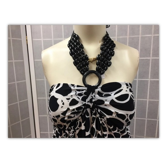 Just Love,dress,maxi,black/white,decorated,SizeM.: - Picture 5 of 11